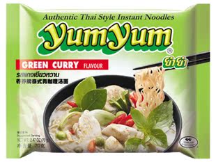  泰国进口 yumyum养养 泰式青咖喱汤面 方便面 速食面单包70g