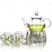 整套玻璃茶具 花草茶具花茶茶壶套装 中花茶壶八件套