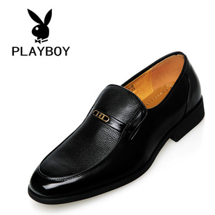  花花公子男鞋正品新款商务正装真皮皮鞋头层牛皮透气男士皮鞋