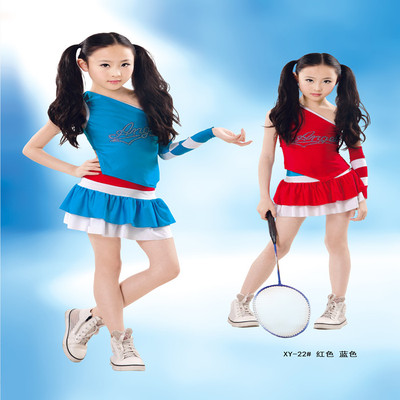 标题优化:儿童啦啦队表演服健美体操服足球宝贝球服女童广场舞现代舞演出服