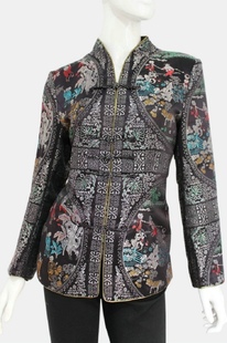 百子图女士 改良中式唐装长袖外套秋装女装婚