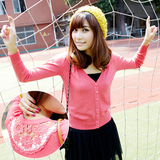 【秒杀】奈叶2012夏装新款女装V领开衫短外套新品韩版针织衫
