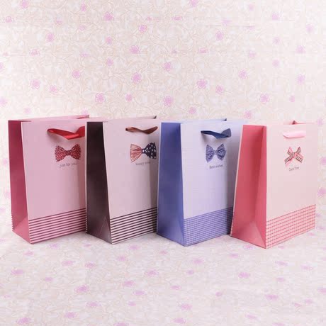 韩式英文单词纸质礼品袋 竖版礼物袋礼品包装