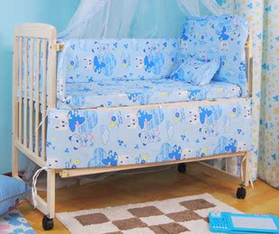 Cotton detachable baby bedding set of 6 may match baby bedding