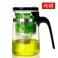 尚明正品飘逸杯拆洗泡茶壶过滤器功夫茶道玻璃茶具泡茶杯包邮E-01