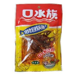  外交家 麻辣 零食 口水族回锅鱼烧烤味 40克