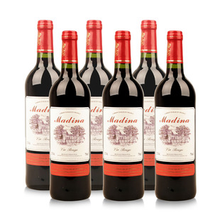  久加久 法国进口红酒 蒙达威城堡 干红葡萄酒 750ml*6