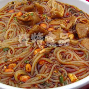  美特食品私房菜/地道四川味酸辣粉之卤味肥肠粉/麻辣鲜香肥肠量足