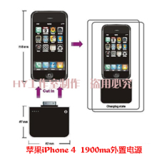 3�ʹ� ƻ��iPhone 4 3G 3GS ������õ�Դ����� 1900maY633