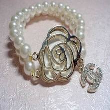 CHANEL moda pulsera de perlas Rose