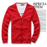 <em>男红毛衣</em>_男士玫红毛衣_<em>红毛衣搭配外套</em>_长款