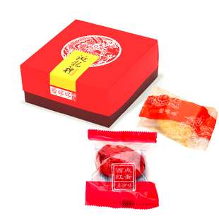  爱哆哆 宝宝满月红蛋喜蛋西点红蛋中华龙礼盒1玉龙曲奇1西点红蛋