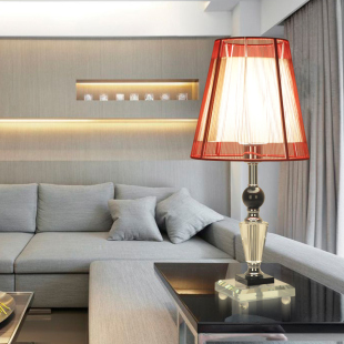 Modern minimalist fashion Crystal lamp red wedding creative living room bedroom bedside lamp decoration MT-8415