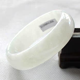  珍稀缘冰种翡翠手镯A货 大号冰种水润翡翠贵妃椭圆玉镯子 带证书