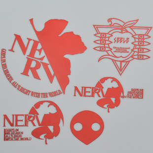NERV本部金属贴纸 EVA 新世纪福音战士标贴 手机笔记本动漫金属贴