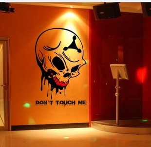 个性恐怖骷髅头墙贴酒吧台球厅KTV咖啡店网吧