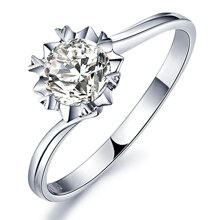 鑫万福 特价18K白金钻戒40分效果雪花钻石结婚女戒指\婚戒R0004