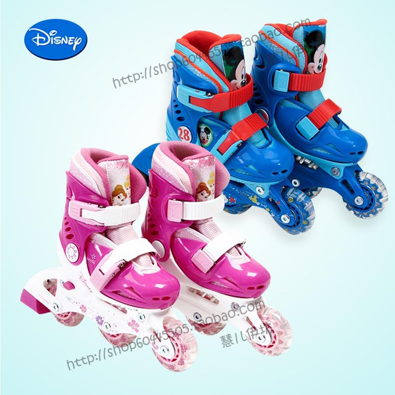 迪士尼米奇公主儿童轮滑鞋旱冰鞋溜冰鞋初学者