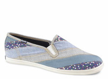 `11新款·美国Keds Champion patch work slip on田园牛仔帆布鞋