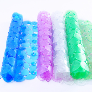 Three golden delicious cobblestone transparent bathroom anti-slip mat bath edges health 460g