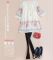 白金天使 2010夏新款绝美日式印花气质淑女雪纺连衣裙4306