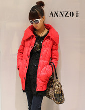 ANNZO★艾哲专柜正品2011秋装新款111468005 中长羽绒服