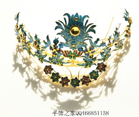 古装头饰 影视剧头饰头冠手工掐丝镀金点翠新