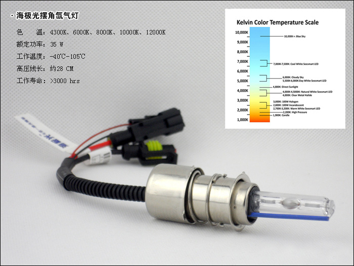 摩托车氙气灯灯泡 摩托车大灯改装配件用品 1