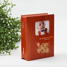 包邮/萌兔/龙/实木书盒宝宝印/婴儿手足印手脚印泥套装 礼物礼盒