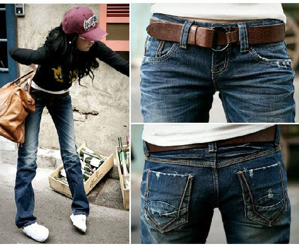 女装,女士精品<em>牛仔裤雪花牛仔裤</em>扎染雪花打底