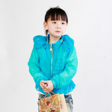 2012新款春装 女童装 开衫 糖果色立领 透明 防晒衣 拉链衫 外套