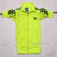 阿迪达斯三叶草外套情侣男女款卫衣外套运动服运动衣荧光绿