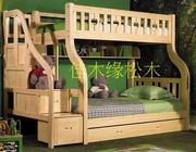 实木梯柜儿童床上下高低床子母床母子上下铺双层床新西兰松木家具