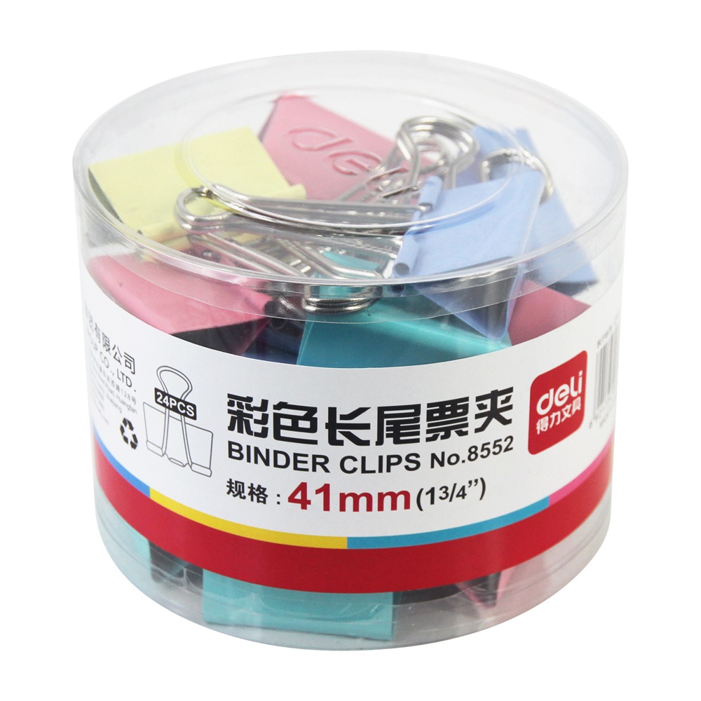 得力长尾夹 41mm 彩色票夹/燕尾夹/文件夹子 24只 0.4kg/盒|msdalam kategori Kamus elektronik/buku kertas elektronik/alat tulis, mengikat Supplies, Purse/folder Elliot - dari Buy2taobao.com untuk memberikan perkhidmatan ejen Taobao profesional membeli