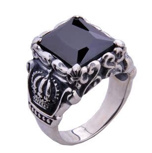 ... Retro Thai silver ring boys ring crown black onyx sterling silver ring ... Retro Thai silver ring boys ring crown black onyx sterling silver ring