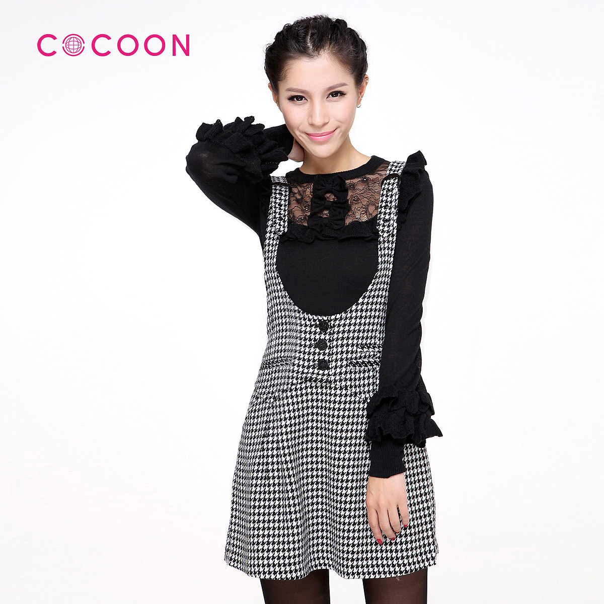 COCOON可可尼2012新品蕾丝<span class=H>针织</span><span class=H>衫</span>上衣原价988元204110034