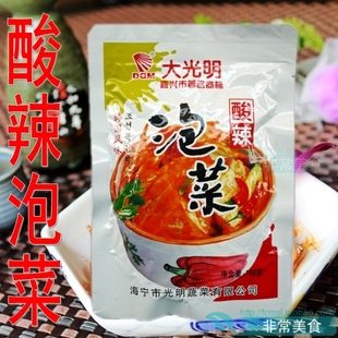  韩国泡菜 手工辣白菜 特产下饭菜 开胃菜 大光明泡菜168克装酸辣