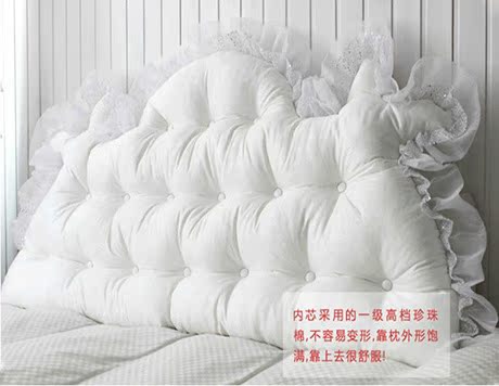 韓國進口!代購蕾絲荷葉邊雙人床靠背純色短毛絨柔軟靠墊新品在類目 居家布藝, 靠墊/抱枕中 - 來自Buy2taobao.com提供專業的淘寶代購服務