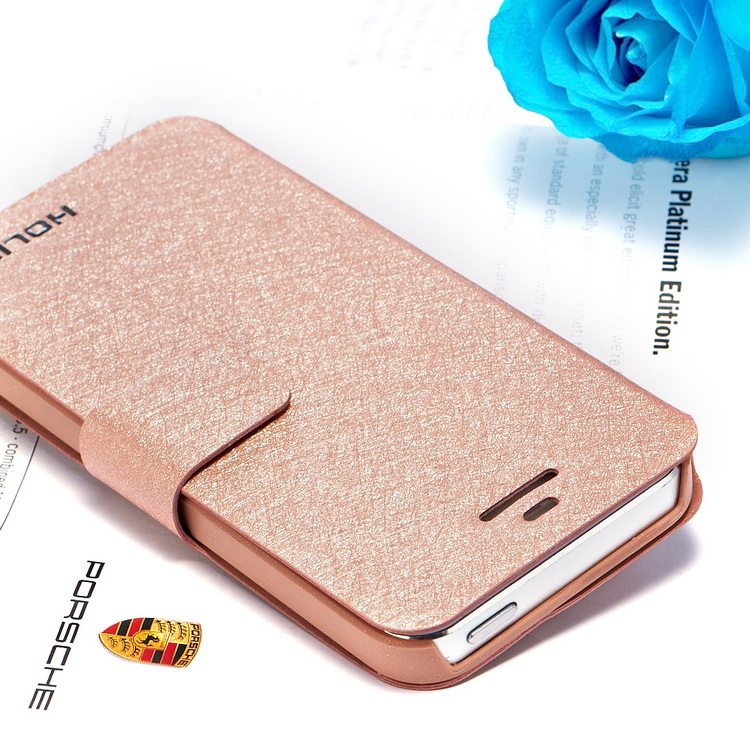 苹果4手机壳iphone4s手机套皮套 iphone5s翻盖皮套5代正品保护套