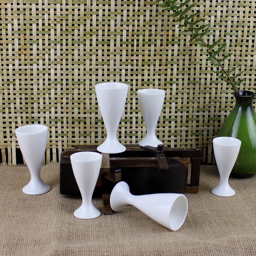Wine Glass ceramics Cup white wine Pure white 10ml Goblet Mini trumpet Wine Glassin the Tableware , Flagon/Wineglass/Wine , Wineglass category - from Buy2taobao.com to provide professional Taobao agent buy service