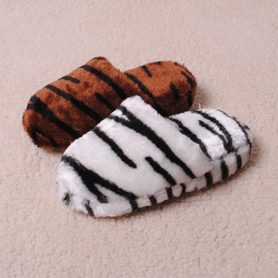  韩版可爱拼色虎纹 儿童拖鞋软底鞋透气防滑小孩鞋童鞋 棉拖鞋