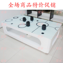 爱家家具简约现代特价畅销白色钢化玻璃茶几烤漆茶几板式茶几