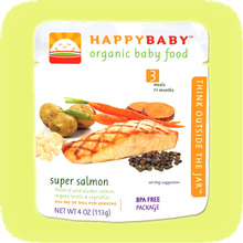HAPPY BABY 有机肉餐：野生阿拉斯加三文鱼泥 富含DHA (7个月起)