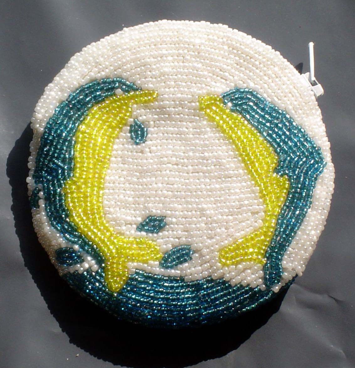 卡套卡夹包动物类(熊猫)手工缝珠零钱包小钱包