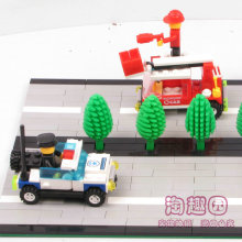 正品万格立高促销乐高式益智积木模型兼容邦宝小白龙公路场景