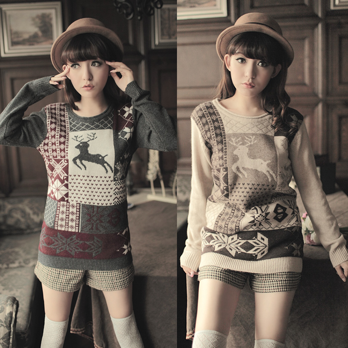 秋冬大码女装针织衫...