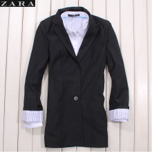 【专柜正品】Zara依然帅气！十足修身感中长款原单西服