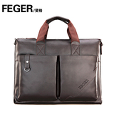 【情人节礼物】FEGER/斐格 男士手提包 牛皮包 电脑包 商务包男包