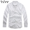 马克华菲正品 男士韩版纯棉印花长袖衬衫 7123307005c 马克华菲正品 男士韩版纯棉印花长袖衬衫 7123307005c