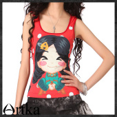 The original price 98 yuan special 58! Card seventh anniversary of the doll series digital printing vest T-shirt - * TA10027CZ &